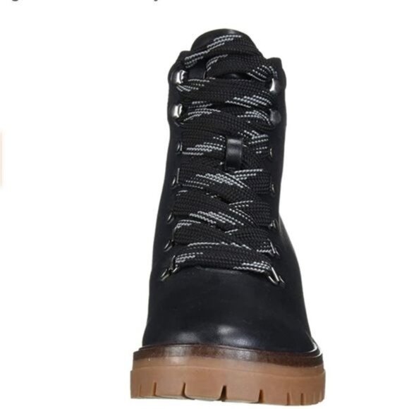 Gentle Souls Brenna Combat Moto Boot Black Lace-Up Leather Upper Size 7.5 - Picture 5 of 15